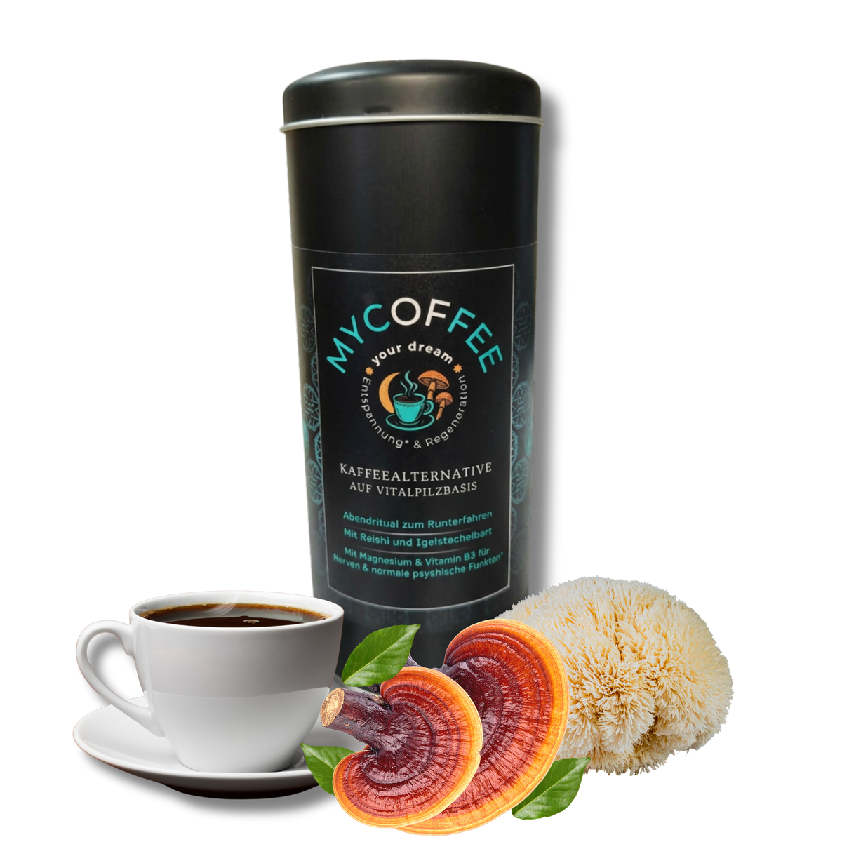 KAFFEEALTERNATIVE AUF VITALPILZBASIS, powered by DUNKELSTEINER Lupinenkaffee