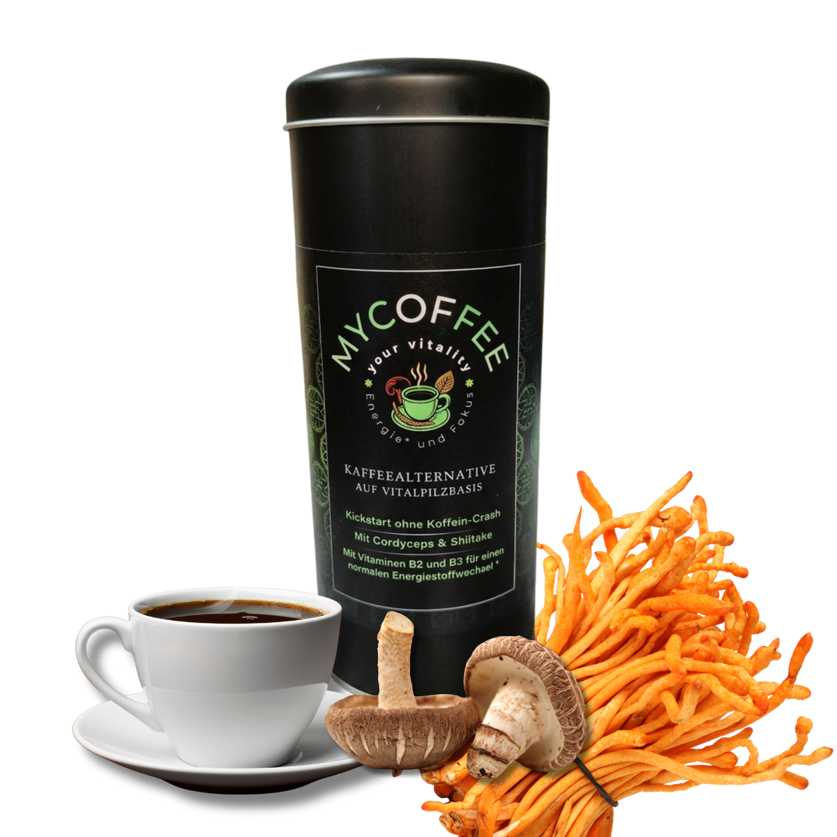 KAFFEEALTERNATIVE AUF VITALPILZBASIS, powered by DUNKELSTEINER Lupinenkaffee