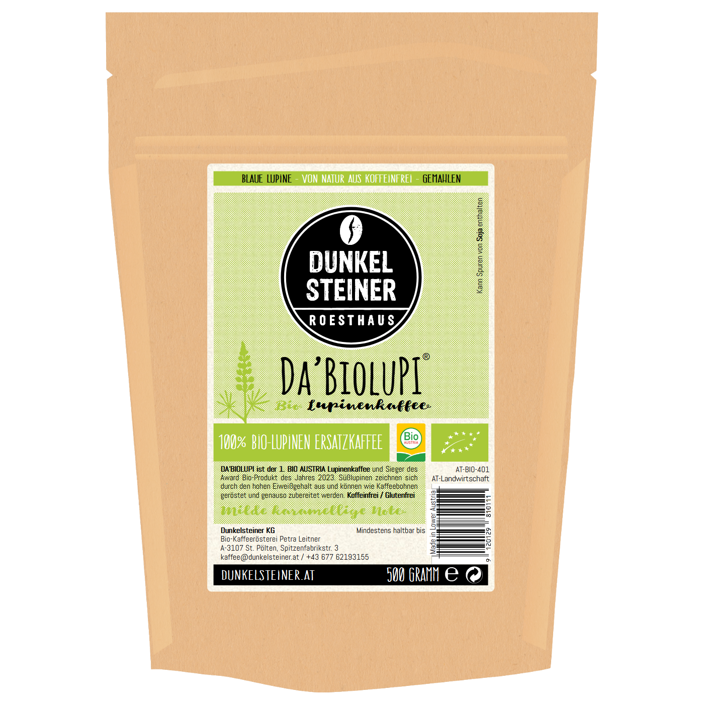 DA`BIOLUPI Bio-Lupinenkaffee aus Österreich von DUNKELSTEINER COFFEE