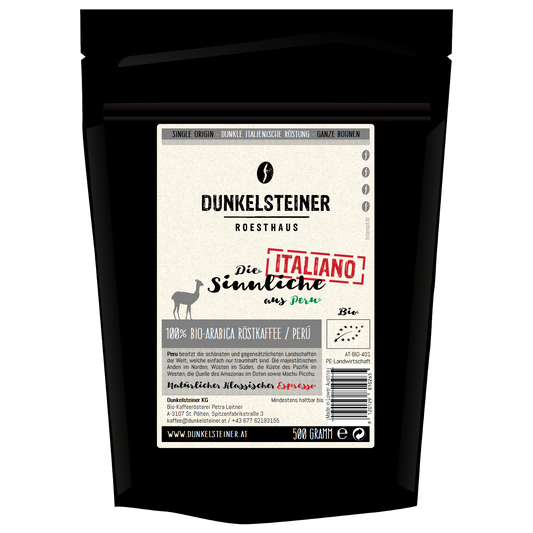 SINNLICHE ITALIANO Bio-Arabica aus Peru von DUNKELSTEINER COFFEE