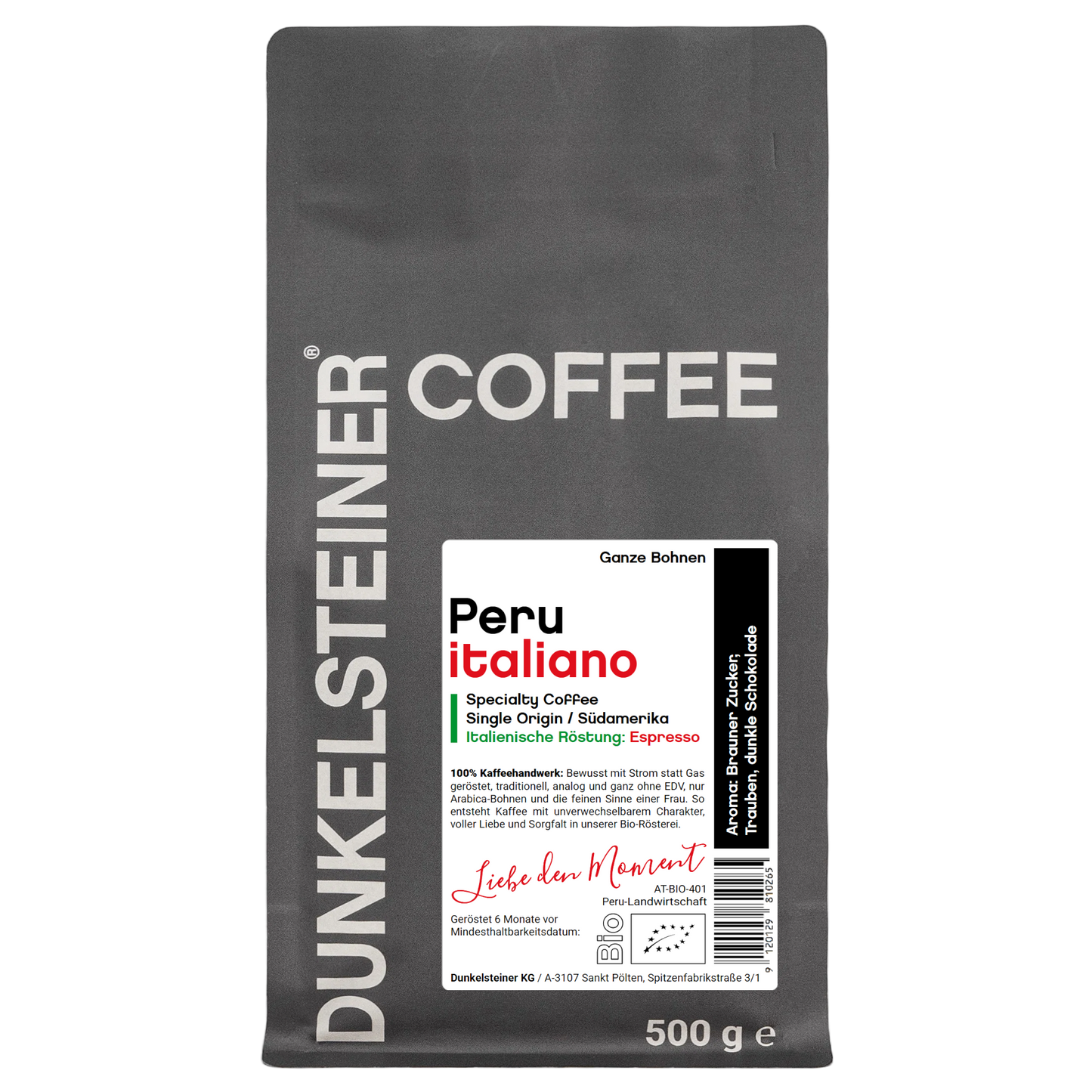 Peru ITALIANO Bio-Arabica Kaffee von DUNKELSTEINER COFFEE