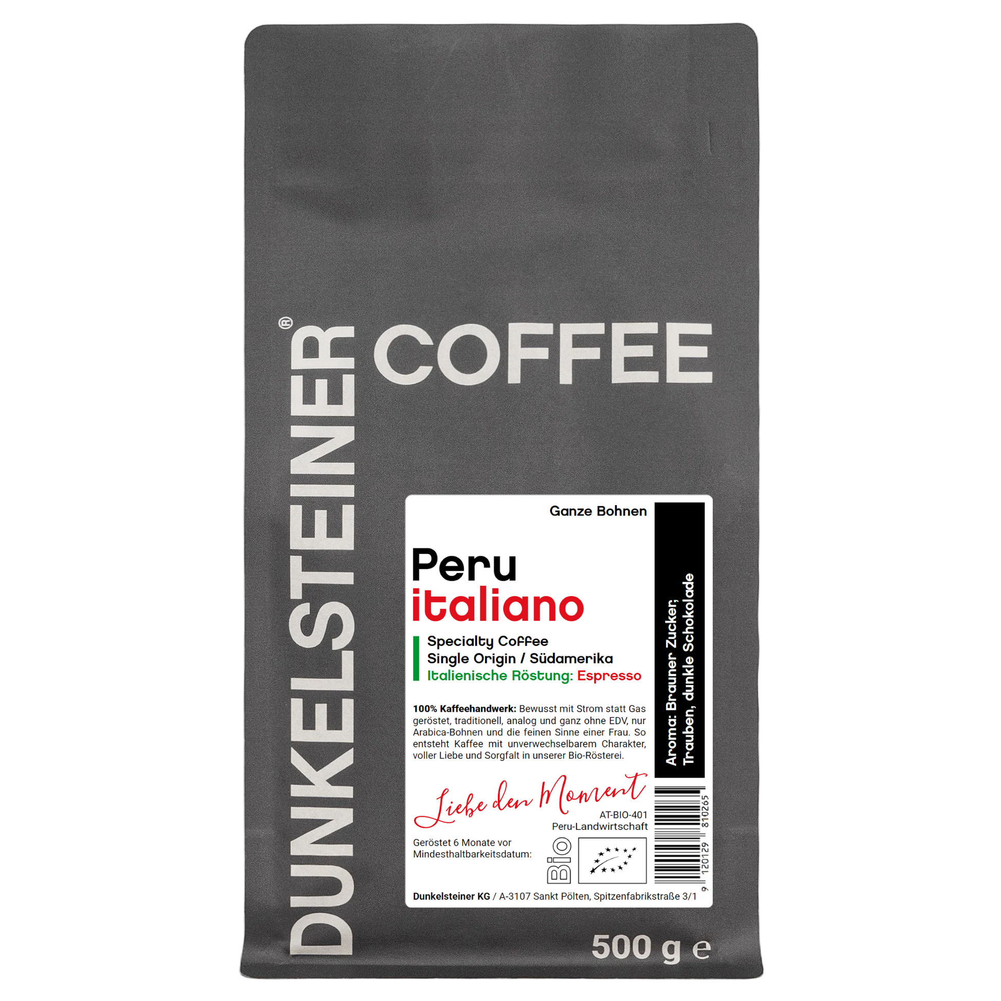Peru ITALIANO Bio-Arabica Kaffee von DUNKELSTEINER COFFEE