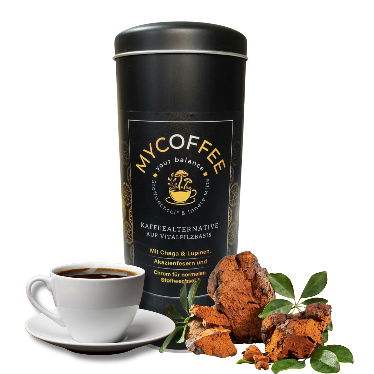 KAFFEEALTERNATIVE AUF VITALPILZBASIS, powered by DUNKELSTEINER Lupinenkaffee