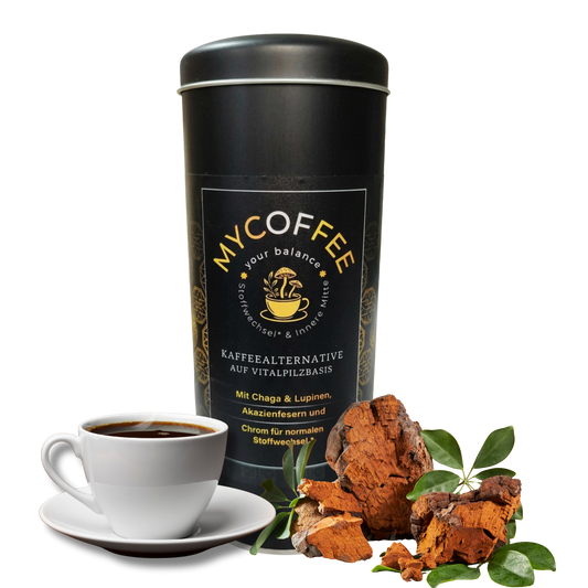 KAFFEEALTERNATIVE AUF VITALPILZBASIS, powered by DUNKELSTEINER Lupinenkaffee